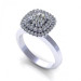 0.69CT cushion and round cut diamonds engagement ring