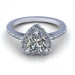 0.80CT heart and round cut diamonds engagement ring