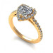 0.80CT heart and round cut diamonds engagement ring