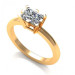 0.35CT radiant cut diamonds solitaire ring