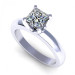 1.00CT princess cut diamonds solitaire ring