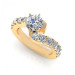 1.85CT round cut diamonds engagement ring