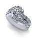 3.15CT princess and round cut diamonds bridal set