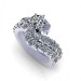 3.15CT round cut diamonds bridal set