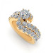 2.95CT round cut diamonds bridal set