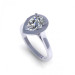1.00CT pear cut diamonds solitaire ring