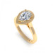 0.35CT pear cut diamonds solitaire ring