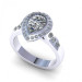0.83CT pear and round cut diamonds engagement ring