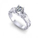 0.55CT princess cut diamonds solitaire ring