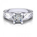 0.35CT princess cut diamonds solitaire ring