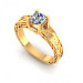 0.35CT princess cut diamonds solitaire ring