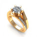 0.90CT round cut diamonds engagement ring