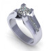 0.80CT princess cut diamonds engagement ring