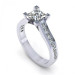 2.30CT princess cut diamonds engagement ring