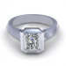 0.47CT radiant and round cut diamonds engagement ring
