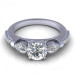 1.57CT round and pear cut diamonds engagement ring