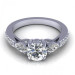 0.85CT round and pear cut diamonds engagement ring
