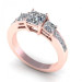 1.50CT princess cut diamonds engagement ring