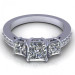 1.20CT princess and round cut diamonds engagement ring