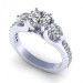 1.40CT round cut diamonds engagement ring