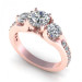 1.60CT round cut diamonds engagement ring