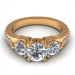 1.85CT round cut diamonds engagement ring