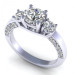 1.70CT round cut diamonds engagement ring