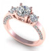 1.90CT round cut diamonds engagement ring