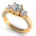 1.25CT round cut diamonds engagement ring