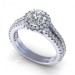1.75CT round cut diamonds engagement ring