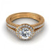 1.40CT round cut diamonds engagement ring