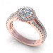 1.60CT round cut diamonds engagement ring