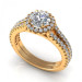 1.15CT round cut diamonds engagement ring
