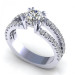 1.50CT round cut diamonds engagement ring
