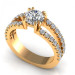 1.25CT round cut diamonds engagement ring