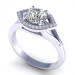 0.55CT round cut diamonds engagement ring