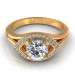 0.45CT round cut diamonds engagement ring