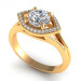 0.65CT round cut diamonds engagement ring