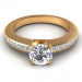 0.87CT round and princess cut diamonds engagement ring