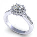1.12CT round cut diamonds engagement ring