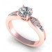 0.80CT round cut diamonds engagement ring