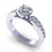 0.85CT round cut diamonds engagement ring