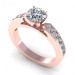 1.55CT round cut diamonds engagement ring