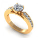 0.85CT round cut diamonds engagement ring