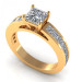 1.60CT princess cut diamonds engagement ring
