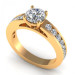 1.45CT round cut diamonds engagement ring