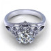 0.42CT round cut diamonds engagement ring