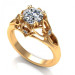 0.42CT round cut diamonds engagement ring