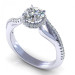 0.60CT and round cut diamonds engagement ring