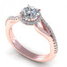 0.60CT and round cut diamonds engagement ring